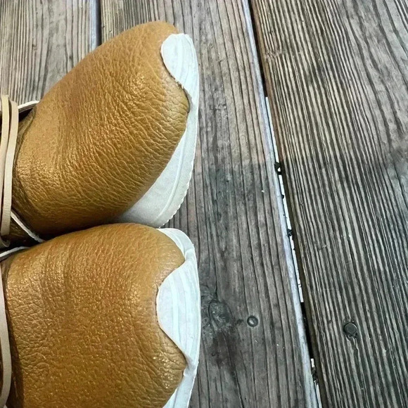 Esse Ut Esse Shoe Mustard & Brown Leather Fringe Sneaker Slip On Shoes 37/ 6.5-7 - Picture 11 of 11